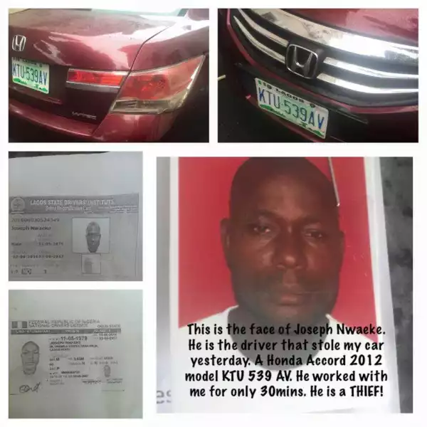 Driver disappears with madam